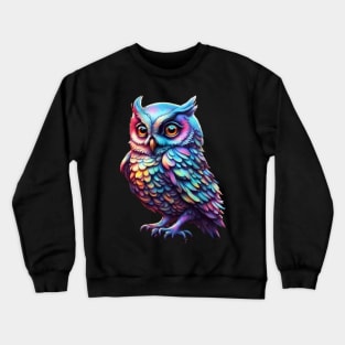 Magical Holographic Owls: Merlin Crewneck Sweatshirt